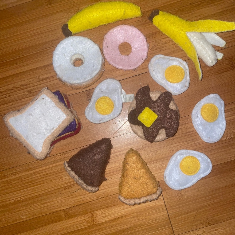 Plush Breakfast Food Set